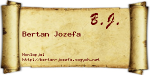 Bertan Jozefa névjegykártya